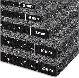 etm Anti-Vibration Washing Machine Mat - Soundproof Mat for Appliances | Thick Rubber | Sound and Impact Absorbing | Thickness: 20mm - 500 x 62.5 cm