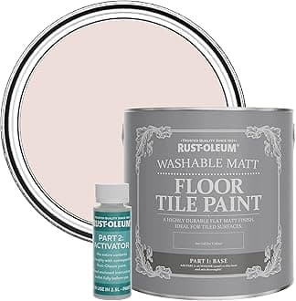 Rust-OleumPink Washable Matt Floor Tile Paint - Elbow Beach 2.5L
