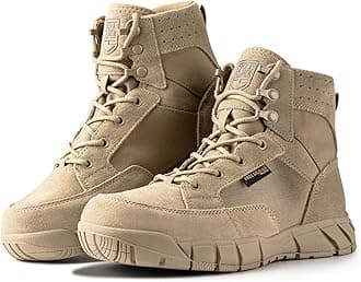 FREE SOLDIER Waterproof Hiking Work Boots Men's Tactical Boots 6 Inches Lightweight Military Boots Breathable Desert Boots