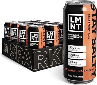 Drink LMNT Sparkling Electrolyte Water - Grapefruit Salt | 12-Count