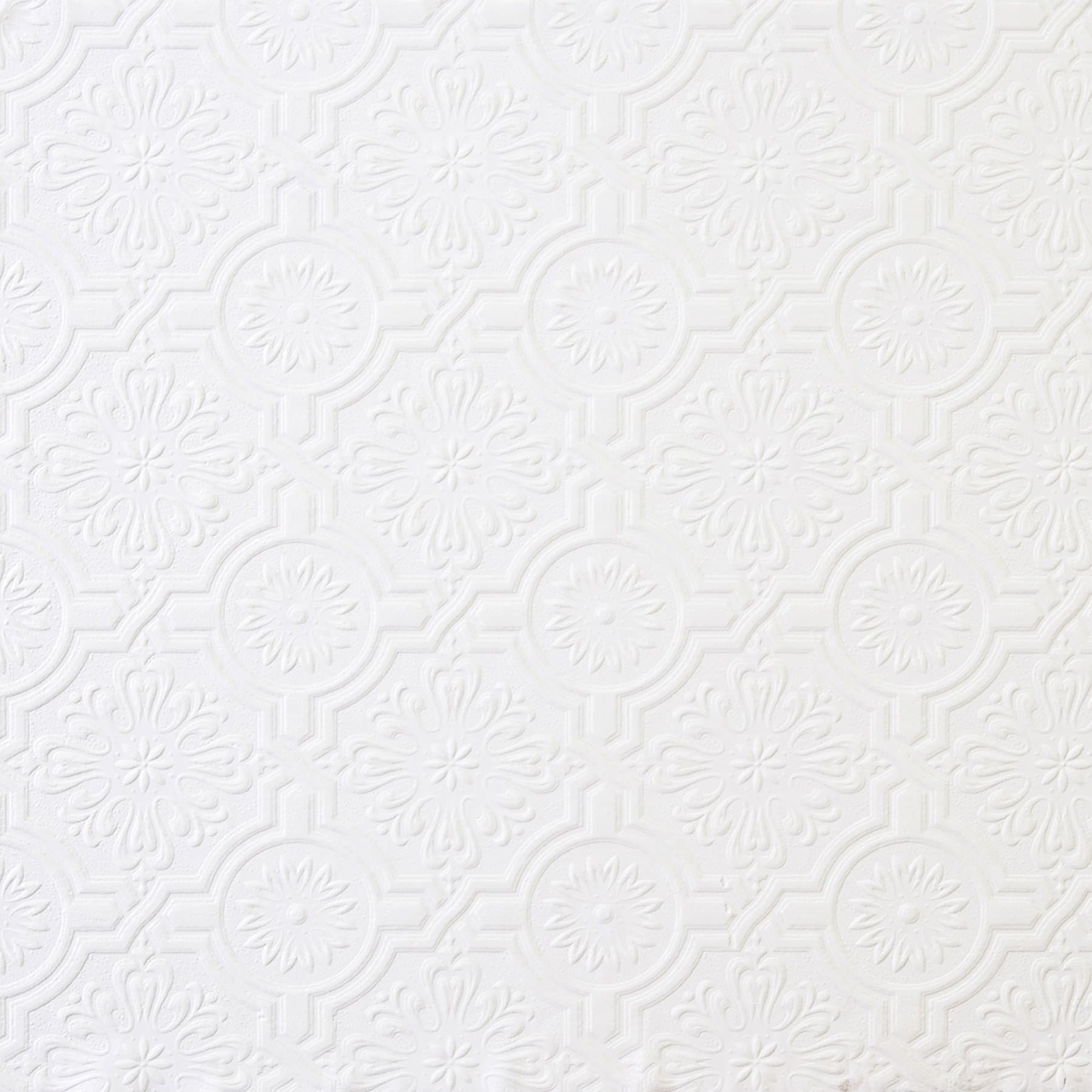 148-32817 Victorian Tin Ceiling Paintable Wallpaper, White
