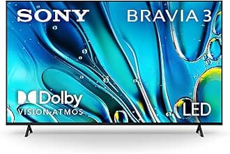Sony 65-Inch Class 4K Ultra HD BRAVIA 3 LED Smart TV with Google TV Dolby Vision HDR, PS5 Exclusive Features, K-65S30