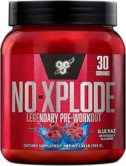 N.O.-XPLODE Legendary Pre-Workout Supplement with Creatine, Beta-Alanine, and Energy,Dietary Supplement,1.22 LB, Blue Raspberry, 30 Servings