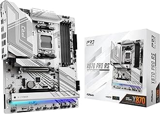 ASRock X870 Pro RS Wi-Fi AMD Ryzen Socket AM5 ATX Motherboard DDR5 DIMMs 8000 MHz 256 GB PCIe Gen5 SATA3 6.0 Gb/s