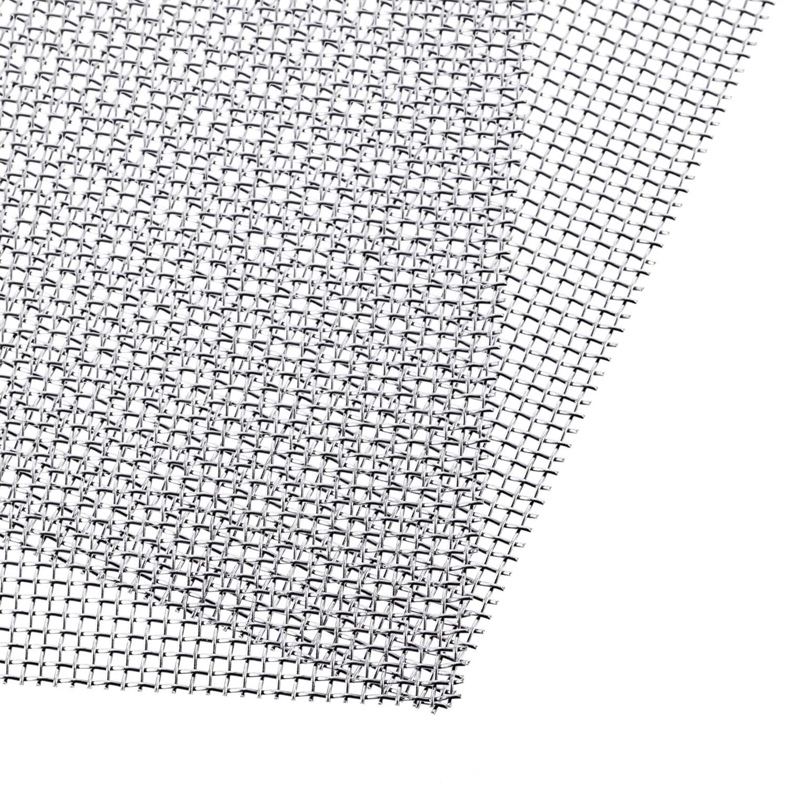 2 Pack 304 Stainless Steel Wire Mesh Screen 20 Mesh 11.8 x 11.8 Inch Metal Meshes Screen Woven Wire Meshes 1mm Hole Easy to Cut for Vent, Window Screens, Filters, Cage, Garden, Vent, Cage, Cabinet DIY