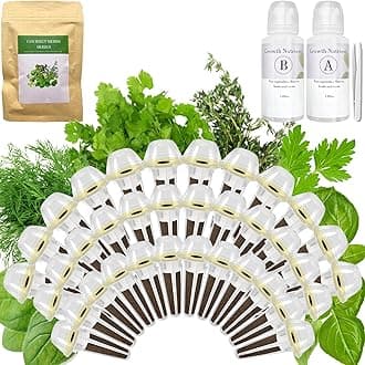 Gourmet Herb Seed Pod Kit for AeroGarden, idoo, Ahopegarden, MUFGA with Basil, Parsley, Thyme, Mint, Cilantro, Dill, Oregano - Compatible with All Hydroponics (36-Pod)