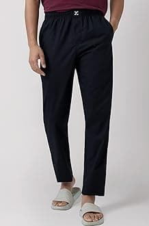 XYXX Men's Pace Super Combed Cotton Regular Fit Solid Pyjamas | Dual Pockets, Ultra Light, Comfortable Lounge Pants for Men