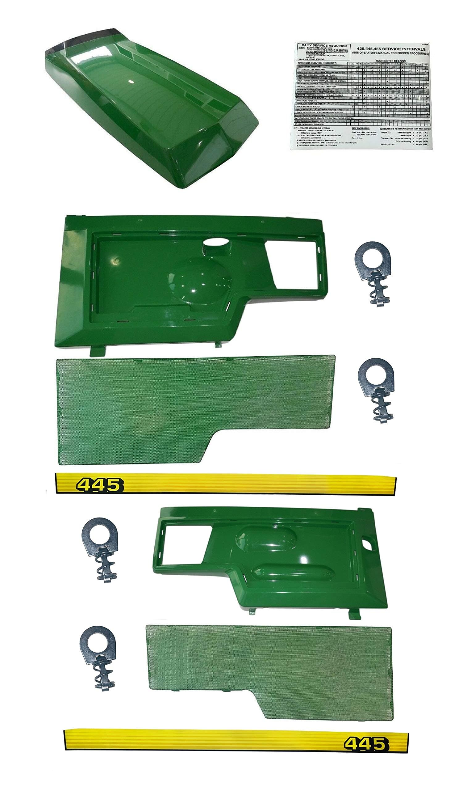 Hood/Panel/Sticker/Screen/Panel Retaining Clip Kit AM128986 AM128983 AM128982 Compatible with JohnDeere 445 UP S/N