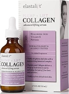 Collagen Lifting Plumping Firming Serum Anti Aging Collagen Serum For Face Improves Elasticity Evens Skin Tone Plumps Lifts Sagging Skin Non Greasy Wrinkle Serum Made In Usa By