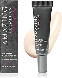 AmazingCosmetics Amazing Concealer, Full Coverage with Pin Dot Amounts, Long Wear Concealer Makeup for Undereye Dark Circles, Blemishes and Spots, Color Correcting, Skin- Like Finish