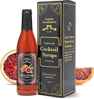 Blood Orange Syrup for Cocktails - Real Ingredients Make our Blood Orange Puree a Perfect Margarita Mixer - Non-GMO Sour Mix (12.7 oz)