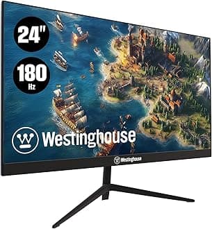 Westinghouse 24" 180Hz 1M Flat Gamer Monitor Support Amd Freesync Low Motion Blur Full HD 1080P IPS Screen For Office Gaming PC Console Built-in Speakers Displayp