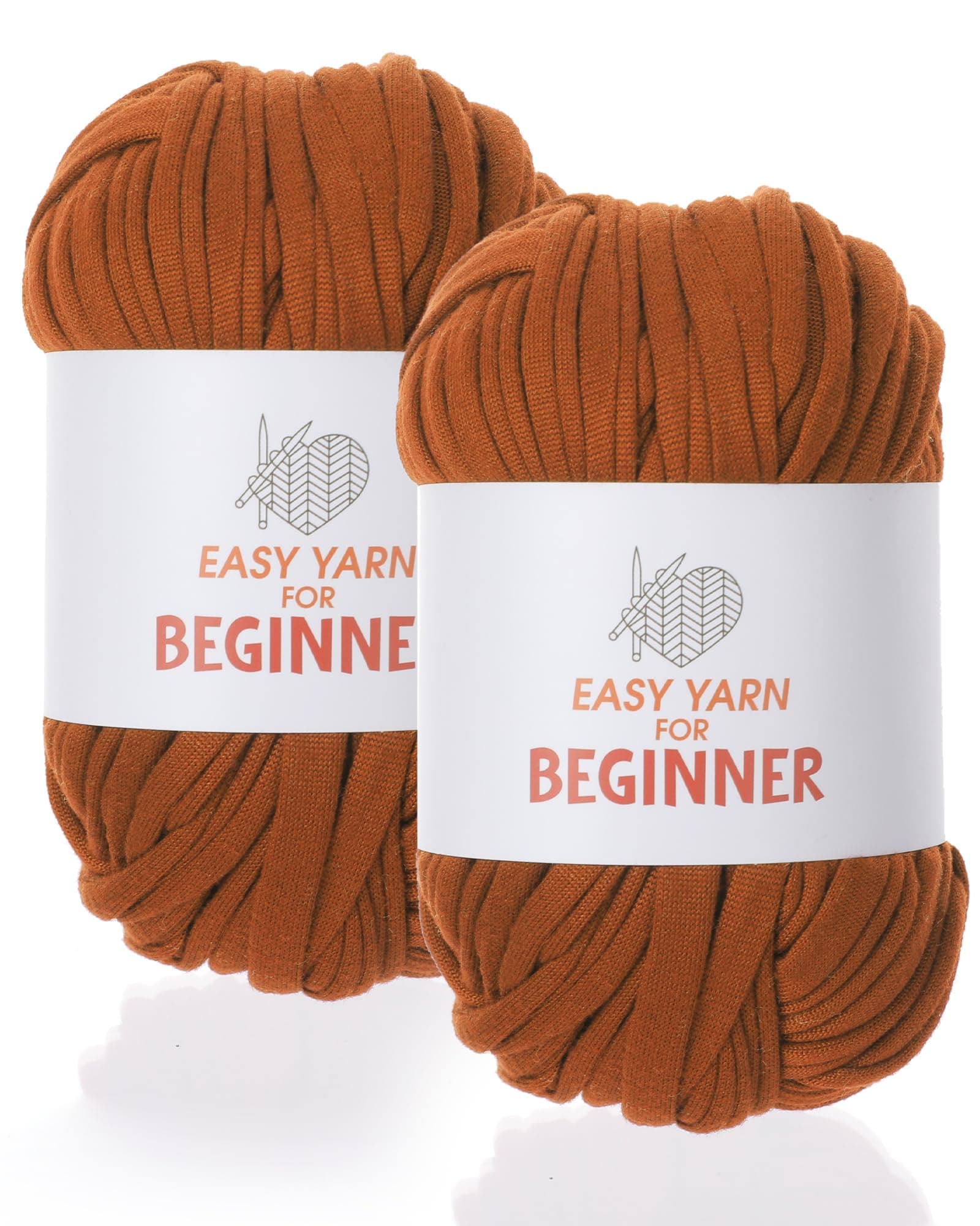 T-Shirt Yarn for Crocheting Knitting - 2 PCS Chunky Thick for Bags, Blanket, Cushions, Slippers, Storage Baskets Projects - Fabric 100g2 (3.5oz2), DIY Handmade Gift