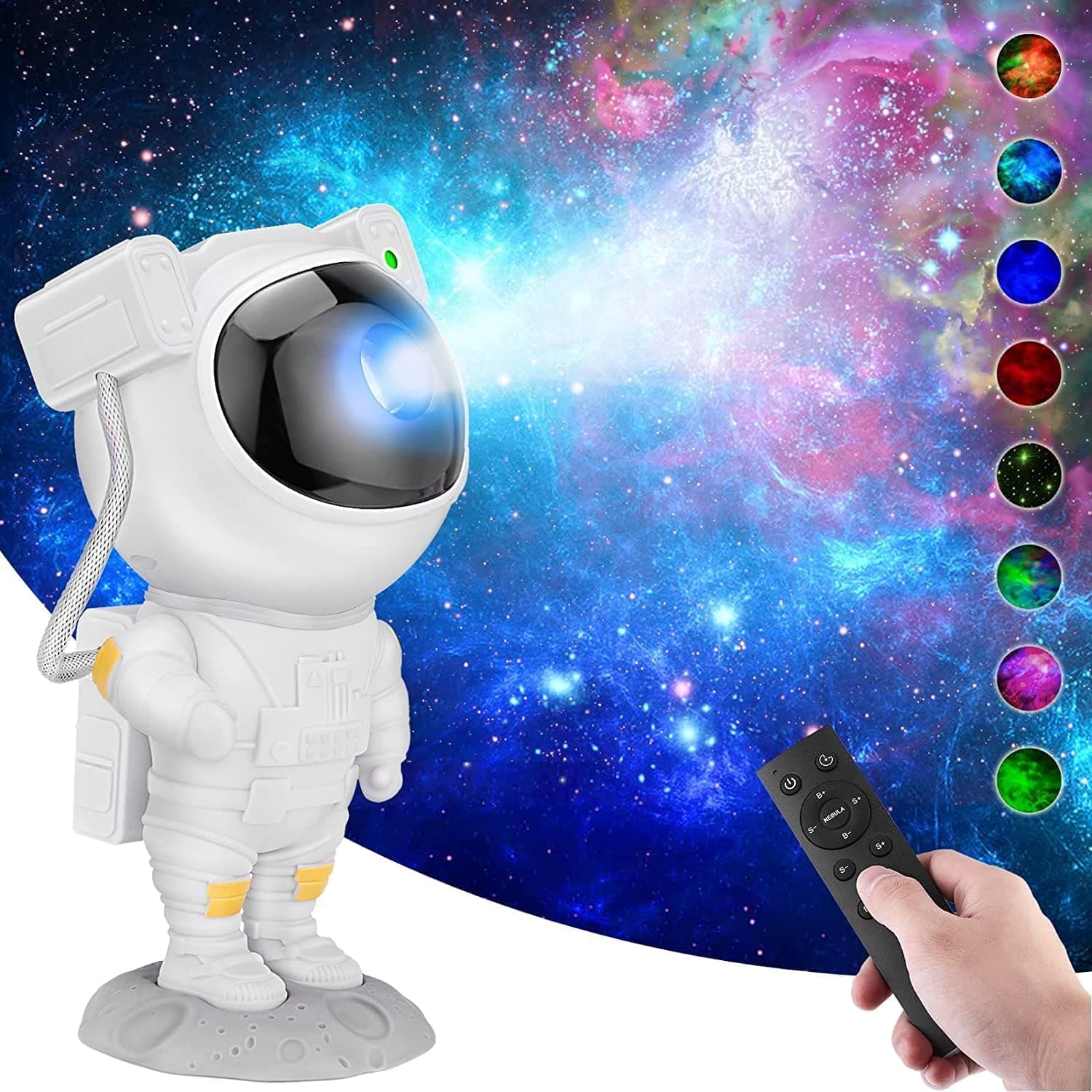 XERGY Astronaut Starry Projector 360° Adjustable Galaxy Space Projector Light Lamp with Remote Control Spaceman Night Light for Decoration Suitable Gaming Room, Home Theater, Kids, Birthday Gift