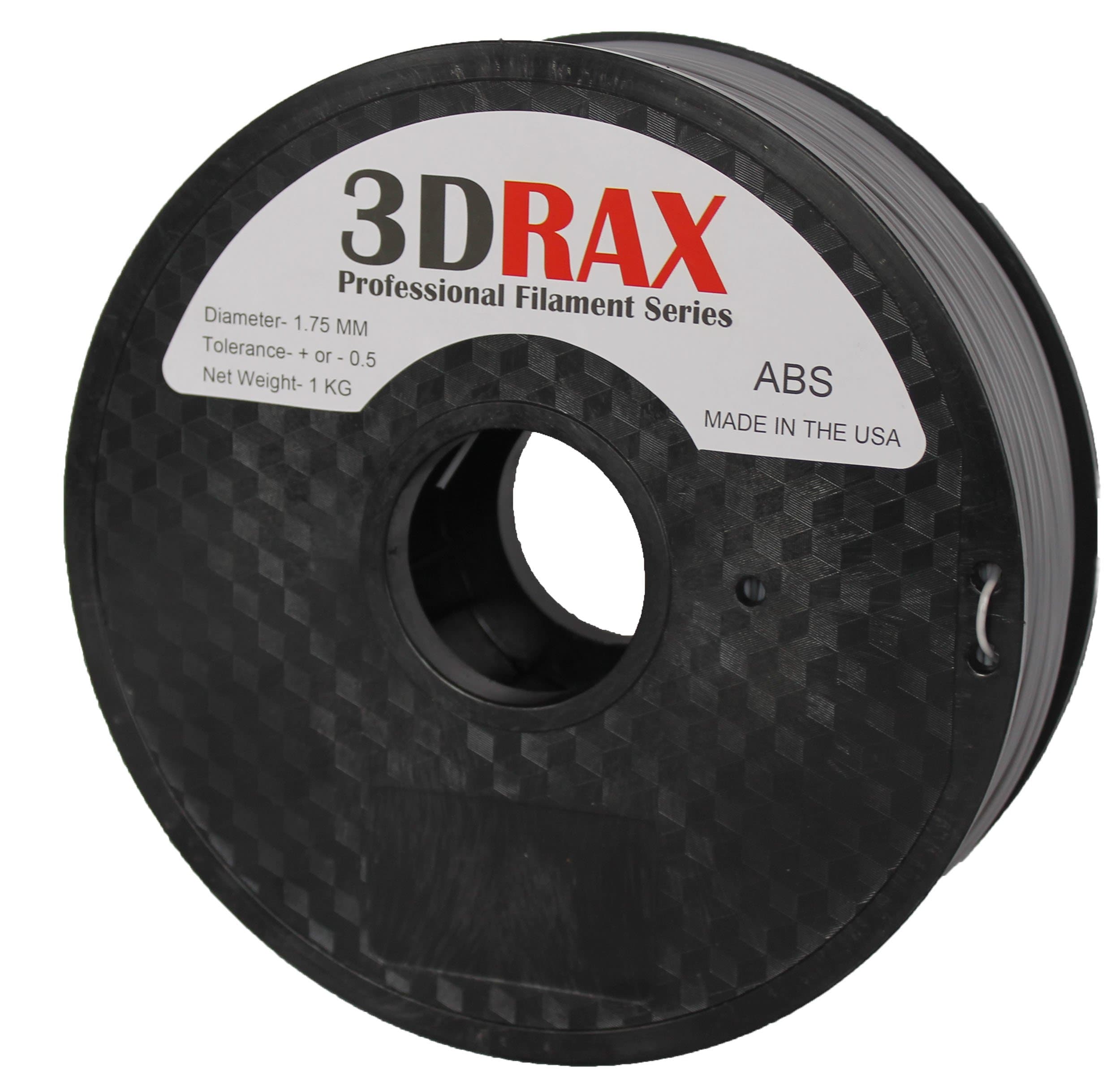 3DRAX 3D ABS 1.75 1KG Grey ABS Printer Filament- High Quality 1.75 mm +/- 0.05 mm Accuracy- 2.2 lb Spool-Grey ABS