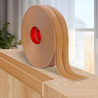 Flexible Wall Corner Protector Moulding Trim Peel and Stick Wall Corner Guards Edge Protector Self Adhesive Molding Trim Strip for Edge Ceiling (Light Brown Wood Grain, 0.8 in x 40 Ft)