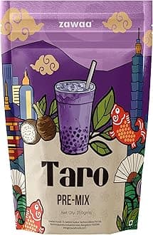 Foods Taro Powder 250g – Gluten-Free | Instant Mix for Bubble Tea, Ice Cream, Milkshakes, Smoothies, Falooda, Puddings & Desserts | Rich Flavor for Hot & Cold Beverages