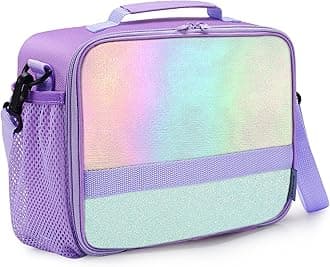 Kids Lunch Box, Insulated Lunch Bag for School, Lunch Box for Girls with Adjustable Shoulder Strap, Bottle Holder, Keeps Food Cold and Warm for a Long Time
