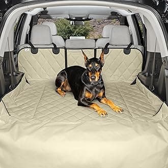 4Knines SUV Cargo Liner for Fold Down Seats - 60/40 Split and Armrest Pass-Through Compatible - USA Based Company (Extra Large, Tan)