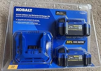 KT Kobalt 24-V 2-Pack Lithium-ion 4 Ah Battery and Charger