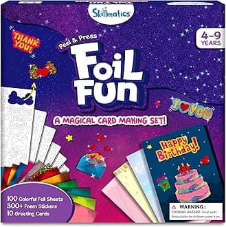 Foil Fun - Card Making Set, No Mess Art for Kids, Craft Kits & Supplies, DIY Creative Activity, Gifts for Girls & Boys Ages 4, 5, 6, 7, 8, 9