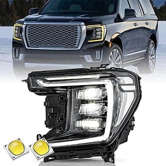 TUSDAR Full LED Headlight Assembly Set for 2021 2022 2023 2024 GMC Yukon/Yukon XL DENALI/AT4 OEM Headlamp Replacement LH (Left/Driver Side)