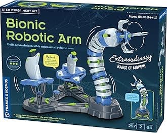 Thames & Kosmos Bionic Robotic Arm STEM Experiment Kit Build a Mechanical Arm, No Batteries or Motors Required | Innovative System of Joysticks & Nylon Cables | Ages 8+ with help, 12+ Independent Play