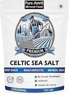 LibidSafe Pure Amrit Celtic Sea Salt | 100% Natural & Hand Harvested | Premium Grade Sel Gris Sea Salt | Save Your Family From High Sodium, use Our Low Sodium Celtic Salt