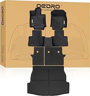 OEDRO Upgraded Floor Mats for Toyota RAV4 2026 2025-2019(not for Hybrid) Full Set, TPE All Weather Floor Liners for RAV4 Back Seat Cover Protector Cargo Liner Backrest Mats Accessories
