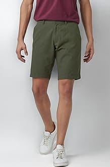 Men's Element Chino Shorts | Solid Straight Fit | 100% Cotton with Dual Pockets & Plus Sizes