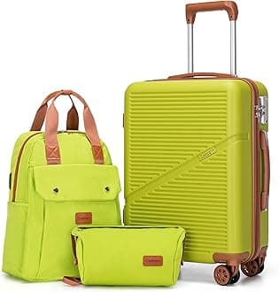 CosbarnCarry On Luggage 22x14x9 Airline Approved, 20 Inch Carry on Suitcases with Wheels, ABS Lightweight Carry-on Luggage, Travel Suitcase Set with Wheels and TSA Lock