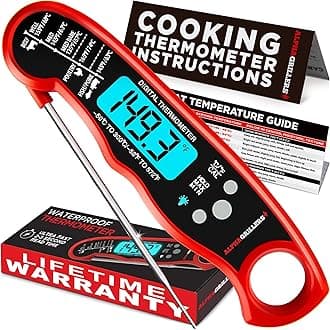 Alpha Grillers Meat Thermometer Digital – Instant Read Food Thermometer for Cooking & Grilling – Professional Kitchen Gifts for Men, Dad & Mom