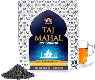 Brooke Bond Taj Mahal Tea | Premium Quality | Loose Leaf Black Tea | Indian Chai | Unsweetened & Suitable for Milk | Refreshing Strong Tea | 900 Grams (Pack of 1)