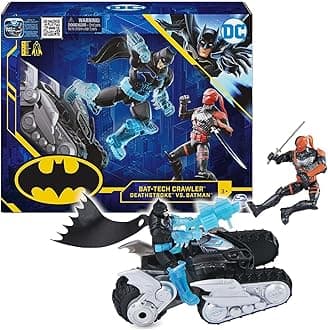 Batman Bat-Tech Crawler Vehicle, Amazon Exclusive Batman and Deathstroke 4-inch Action Figures and Accessories (Only Available On Amazon)