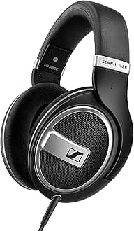 Sennheiser HD 599 SE Open-Back, Wired Over Ear Headphones, Premium Design, Natural Balanced Audio, Comfortable Fit for Music, Gaming, School, Work, Black