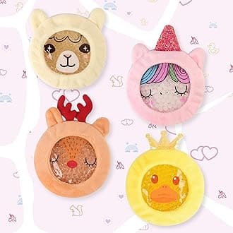 Leonns® Kids Ice Packs for Boo Boos, Reusable Cold Packs for Toddlers and Children with Soft Animal Covers | Relief for Bumps, Swelling, Bruises and Pain - Cute Gel Ice Pack Set 4-Pack (Unicorn)