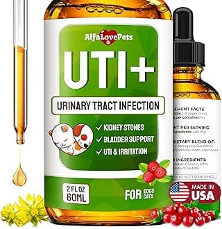 Cat UTI Treatment to Care for Kidneys and Bladder – Dog UTI Treatment for Pets of All Ages and Breeds – Urinary Tract Cat Safe Formula – Cranberry Supplement for Dogs & Other Pets – 2 Oz