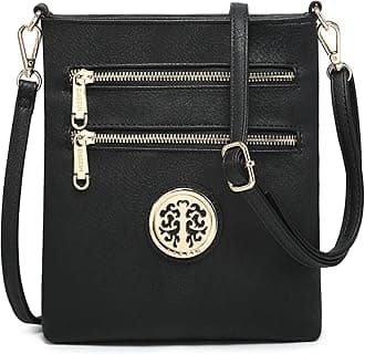 Small Crossbody Bag Multi Zipper Pockets Messenger Bag Lightweight Shoulder Bag Functional Purse