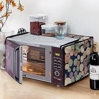 Glassiano Microwave Oven Cover for Panasonic 20 Litre Convection Microwave Oven NN-CT254BFDG Black, SA71