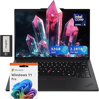 Lenovo ThinkPad T14 G5 14" WUXGA Laptop, Intel Ultra 5 125U, 32GB DDR5, 2.28TB Storage(2TB SSD+288GB Docking Station Set), Intel Graphics, Backlit Keyboard, Fingerprint Reader, Win 11 Pro, Black