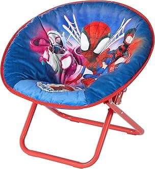 Marvel Spidey and His Amazing Friends 19” Frame Folding Toddler Saucer™ Chair with Cushion, Ages 3+