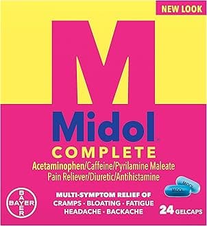 Midol Menstural Complete, Gelcaps, 24 ct