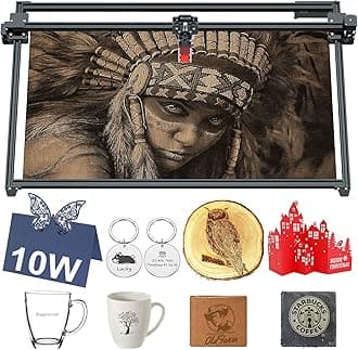 M81 10W Laser Cutter and Engraver Machine, 80W Laser Engraving Cutting Machine with Large Working Area, High Accuracy FAC Compressed Spot Lazer Engraver Cutter for Wood Metal Glass Leather DIY