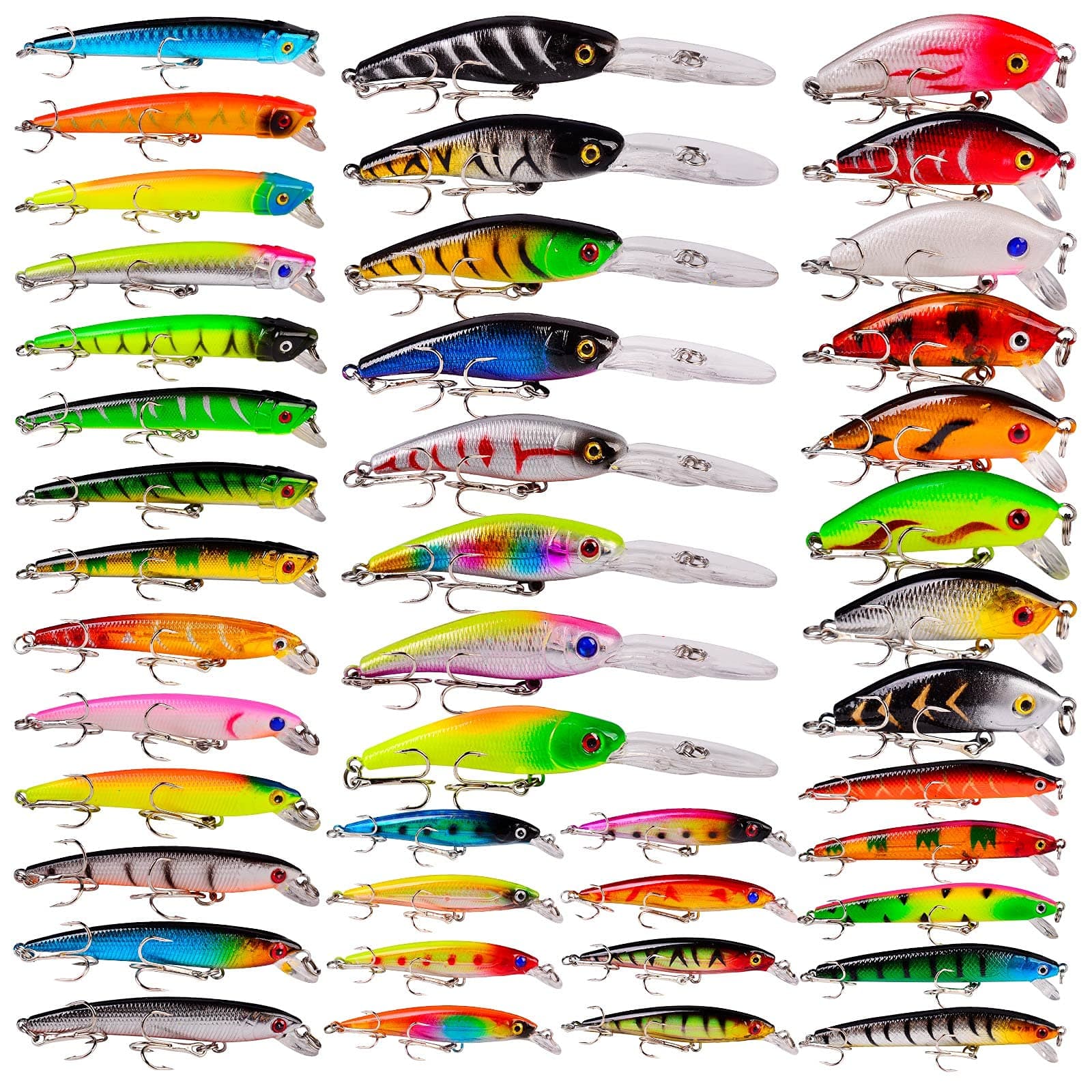 Bass Fishing Lures Kit Set Topwater Hard Baits Minnow Crankbait Pencil VIB Swimbait for Bass Pike Fit Saltwater and Freshwater