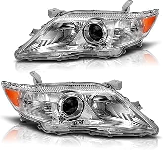 DWVO Headlights Assembly Compatible with 10 11 2010 2011 Camry (Only Fit Hybrid Model) Headlamp Replacement Pair Driver and Passenger Side