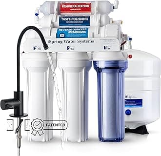 iSpring RCC7AK-BLK, 75 GPD Alkaline 6-Stage Reverse Osmosis System with Stylish Black RO Faucet, pH+ Remineralization RO Water Filter System Under Sink, Superb Taste Drinking Water Filter