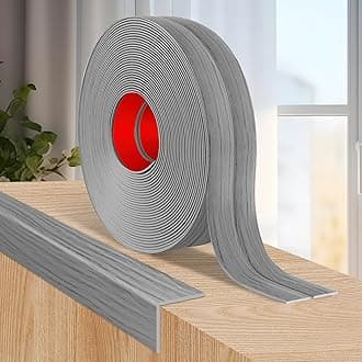 Flexible Wall Corner Protector Moulding Trim Peel and Stick Wall Corner Guards Edge Protector Self Adhesive Molding Trim Strip for Edge Ceiling (Light Gray Wood Grain, 2.4 in x 20 Ft)