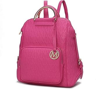 MKF Collection Vegan Leather Backpack Purse for Women, Ladies Fashion Travel Bag, Big Bookbag Top-Handle Daypack by Mia K