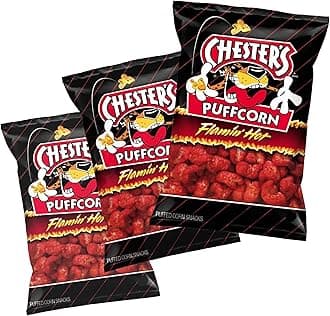 Chestes Flamin Hot Puffcorn, 2 oz, Pack of 3