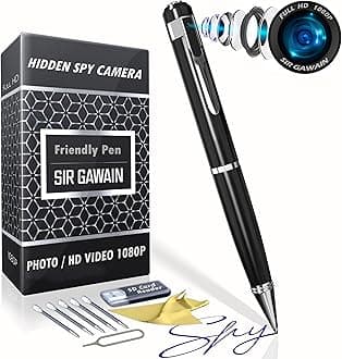 Hidden Spy Camera Pen 1080p - Nanny Camera Spy Pen Full HD Loop Recording or Picture Taking - Wireless Hidden Security Cam with Wide Angle Lens, Discrete Rechargeable
